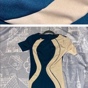 💎free💎Bodycon dark teal and beige- 1 spot- pic 2